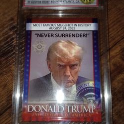 Donald Trump is your president collector card in case
