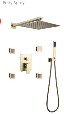 RBROHANT Shower System With Handheld Showerhead And 4-Jet Body Spray