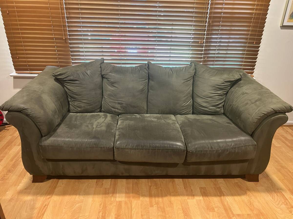 Two Identical Green Couches - DuraPella