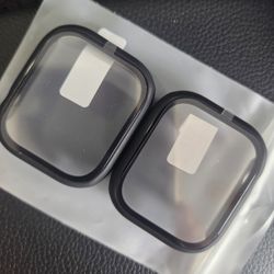 Misxi 2 Pack Tempered Glass Case Compatible for Apple Watch Series 11 (2025) Series 10 46mm, Screen Protector Cover for iWatch, Black