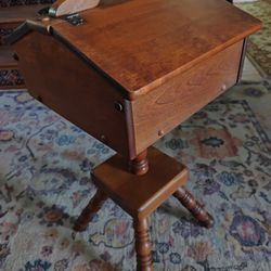 Vintage Wood Sewing Box 