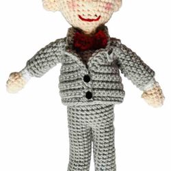 PeeWee Herman figure Crochet Doll PLUSH STuffed Amigurumi TOY handmade unique