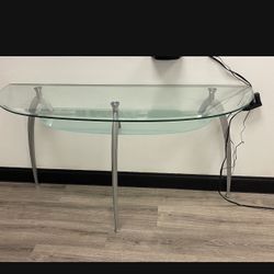 Glass Entry Console Table 