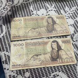 Lot Of 2 1000 Pesos 