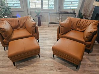 Chairs with ottomans