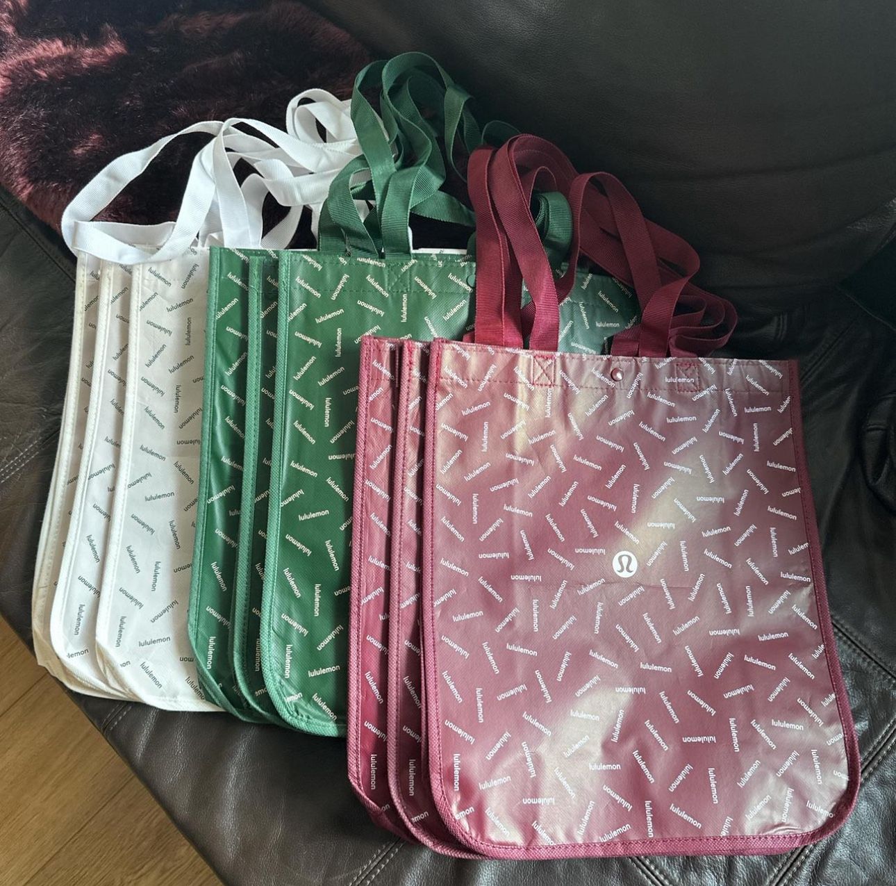 10-Lululemon Limited Edition Mixed Lot Reusable Tote Bags