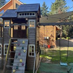 Kids Swing Set Play Structure With Slide