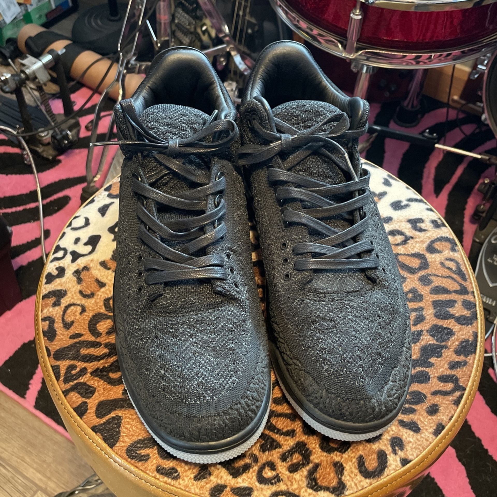 Air Jordan Retro Flyknit Black Sneaker Men's Size 10