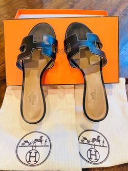 Hermes Oasis H Logo Slides Women's sandal size 6.5 , IT36.5