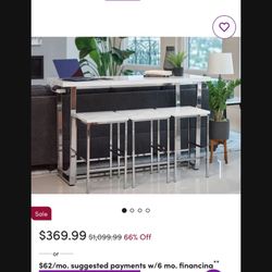 Nice 3 Stools And Table 