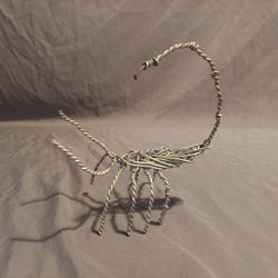 Twisted Metal Wire Coiled Scorpion Sculpture Metal Art - 6.5in Long
