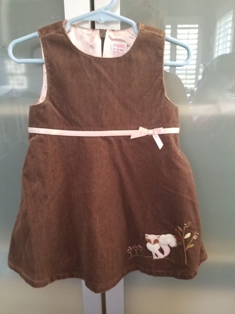 GYMBOREE Girls NEW Foxtrot Dress w/Diaper Cover 12-18 months