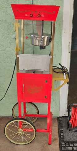 Old-fashioned movie time popcorn machine.