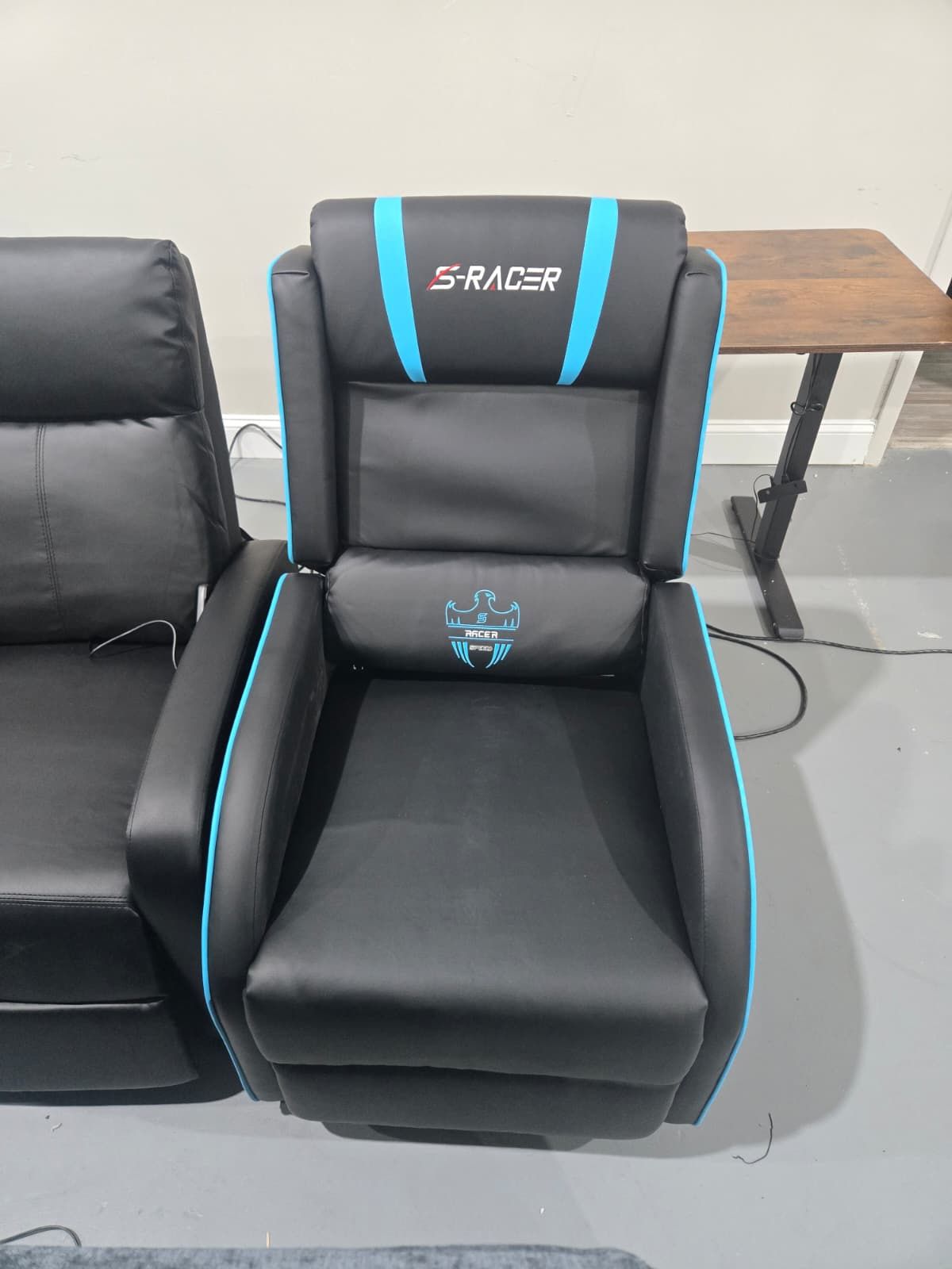 New Gaming Recliner Chair, Racing Style Gaming Sofa, PU Leather Home Theater Seating, Modern Living Room Recliners Ergonomic Comfortable Gamer Lounge 