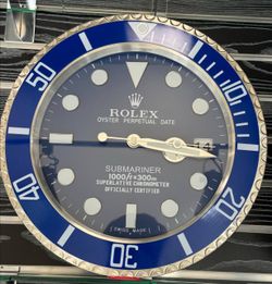 SUBMARINER "Smurf" Wall Clock | Blue Bezel Insert & Blue Dial