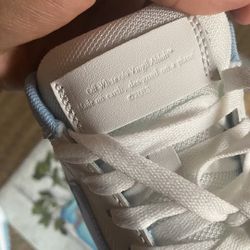 off whites (light blue and white)  