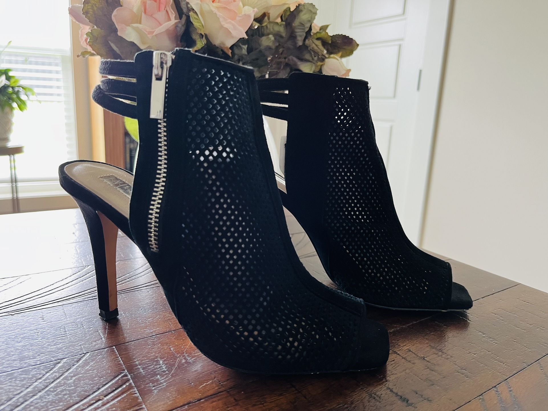 INC Suede Mesh Ankle Bootie
