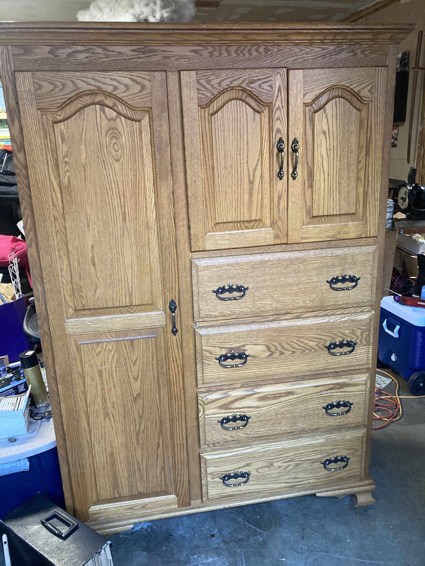 HALF PRICE Oak Wardrobe Dresser Storage