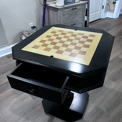 Chess / Backgammon Pedestal Table