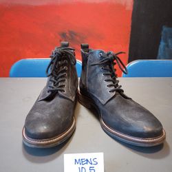 Steve Madden Zip-Side Leather Boots (Men 10.5)