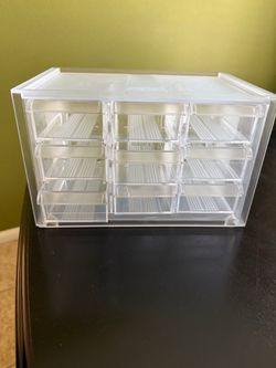 Livinbox 9-Drawer Clear Craft & Small Parts Organizer