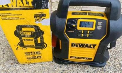 DEWALT 1400 Peak Amp Portable Car Jump Starter with Digital Compressor