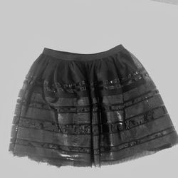 Girl’s Sequins Black Tutu Skirt (XL)