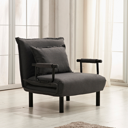 Grey Fabric Multi-Functional Lounge Chair