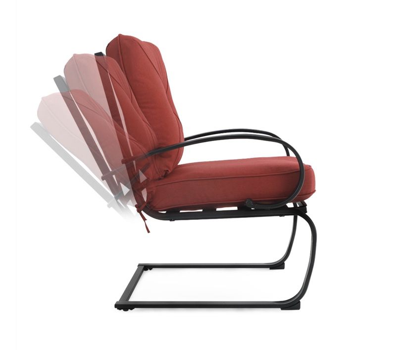 MF Studio Set Of 2 C-spring cushion padded bistro chairs