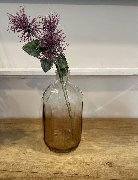 Colored Gradient Vase w/ Artificial Flowers