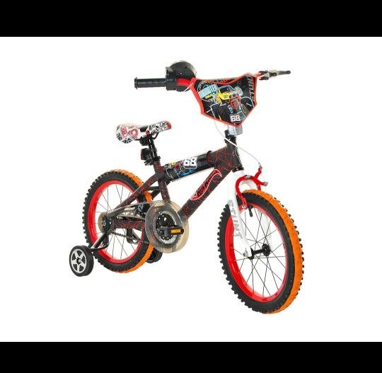 ✨️ $90 Hot Wheels 16" Children's Bike Black/ Orange W#139 MAIN