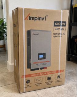Inversor Solar Híbrido AMPINVT 6000W 48V – 120/240V MPPT 100A