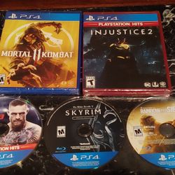 5 Ps4 Games LOT 3 Looose and 2 Unopened 
