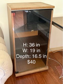 JVC vintage glass door stereo cabinet $40