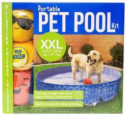 Companion Gear XXL Portable Pet Pool Kit 5.25FT X 1FT Tall Toys Included