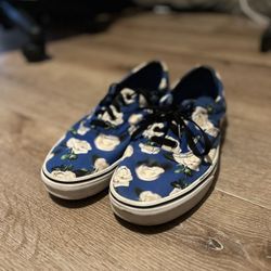 Vans Floral Canvas Lace-Up Sneakers Size 11