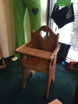 Wooden small high chair country