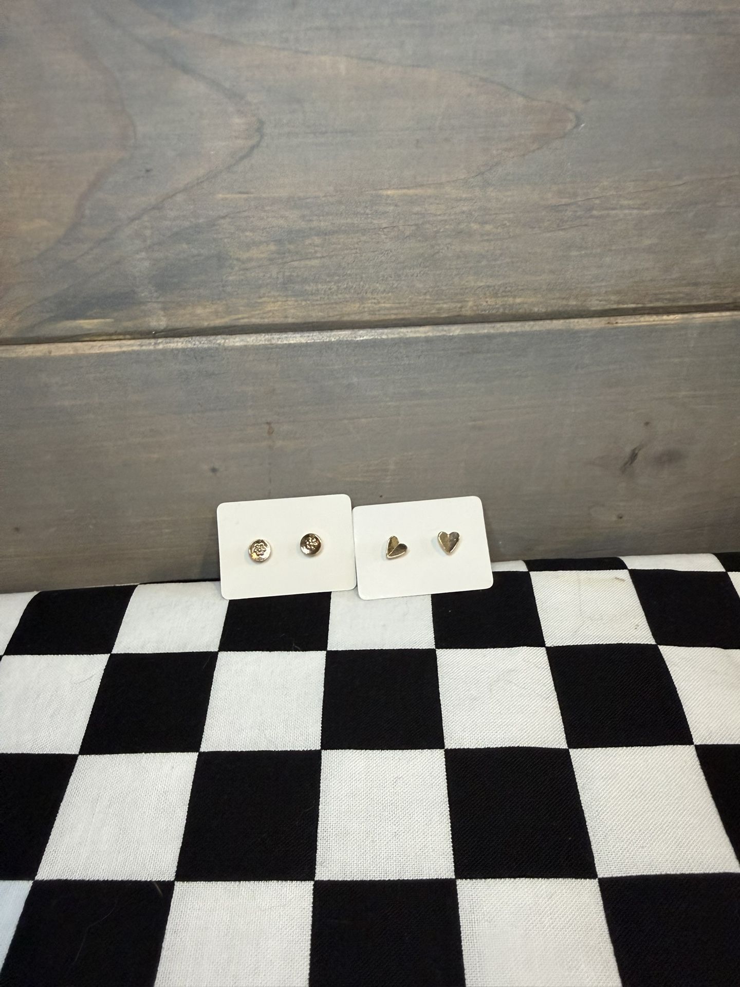 Set Of Two Dainty Stud Earrings