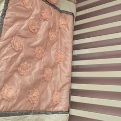 Peanut Shell Collection Crib Set Includes Comforter And Diaper Hanging Bag