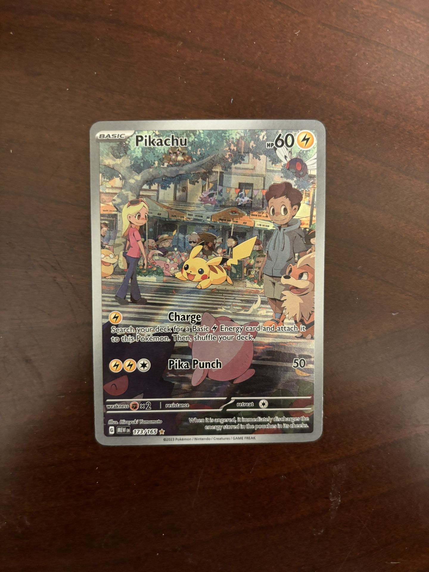 Pokemon TCG Pikachu Full Art 173/165 151 Set Mint Condition