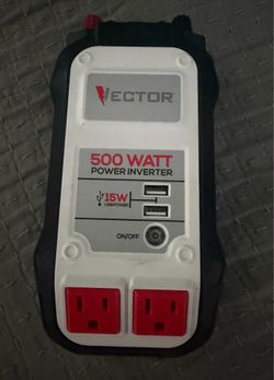 Vector 500 Watt Power Inverter, Dual Power Inverter, Two USB Charging Ports