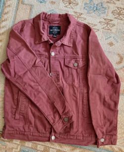 Victorious Men’s Denim Jacket – Dusty Rose – Small