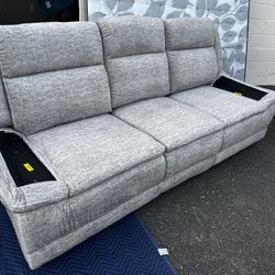 Electrical Gray Reclining Couch 