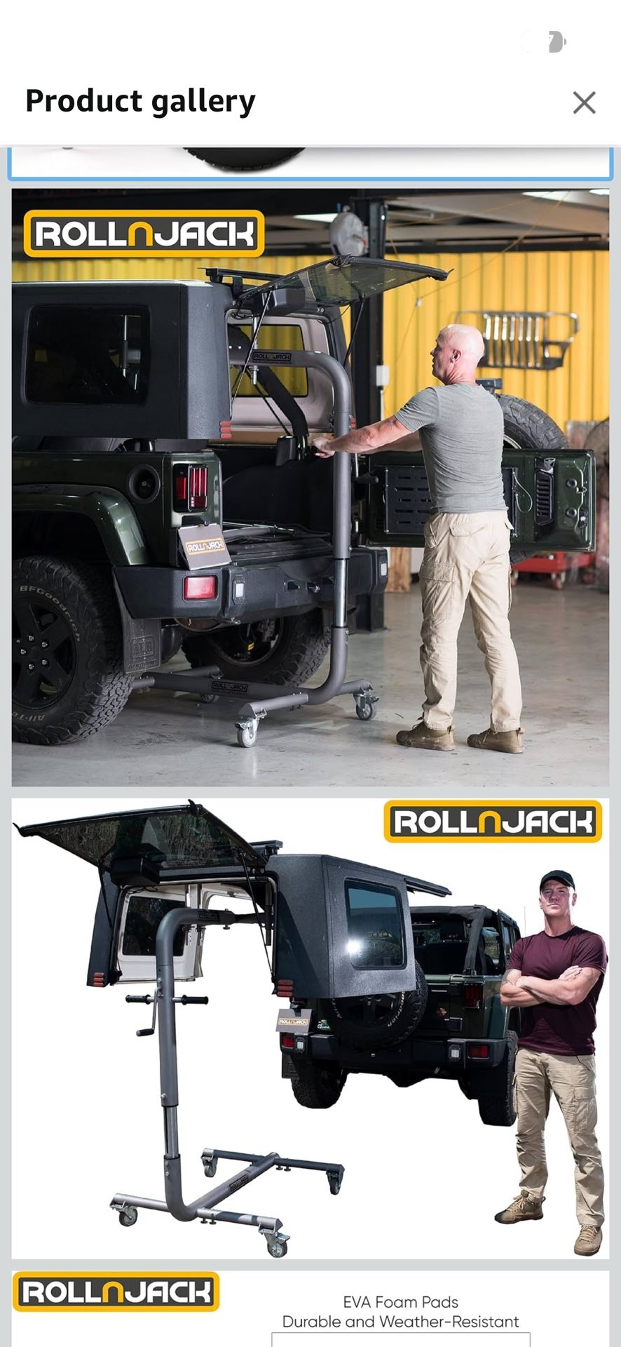 JEEP WANGLER HARD TOP LIFT AND ROLL OFF