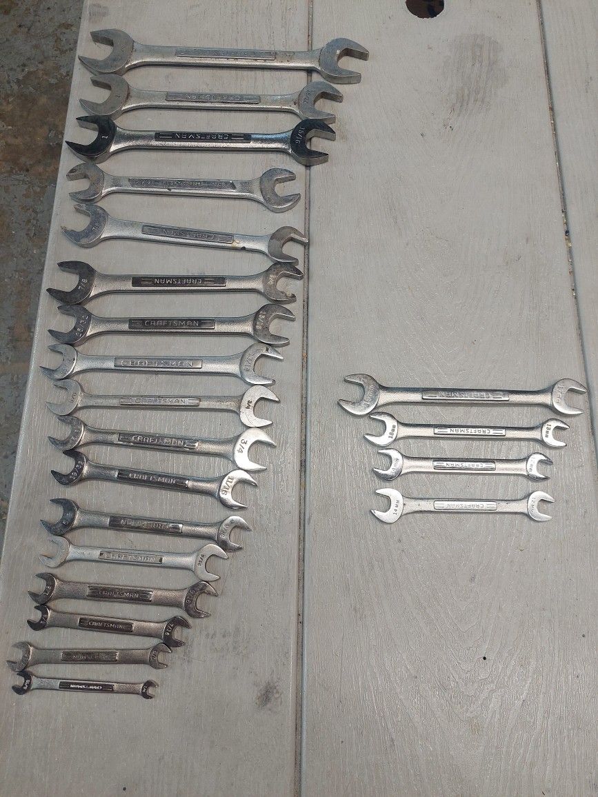 Craftsman Double Open End Wrenches USA Made