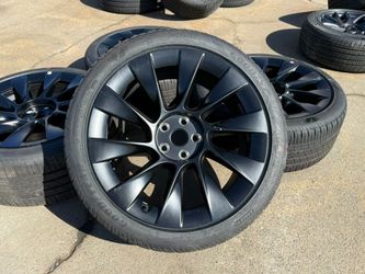 FREE DELIVERY (4) 2024 OEM 20” TESLA MODEL Y INDUCTION WHEELS RIMS TPMS OEM GOODYEAR 99%