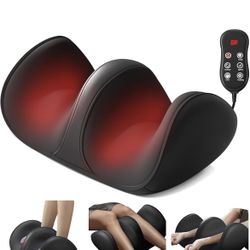 Foot and Calf Massager with Heat Shiatsu Kneading Rolling for Neuropathy Wellness & Relaxation Calf Leg Arm Massager Promotes Blood Circulation
