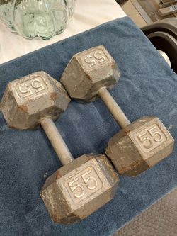 55 pound dumbells
