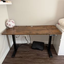 Adjustable work station desk electric