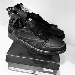 AIR JORDAN 1 RETRO LOW OG SP X TRAVIS SCOTT BLACK PHANTOM